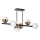 Lampadario a sospensione con supporto rigido LED 6xLED/7W/230V oro/nero