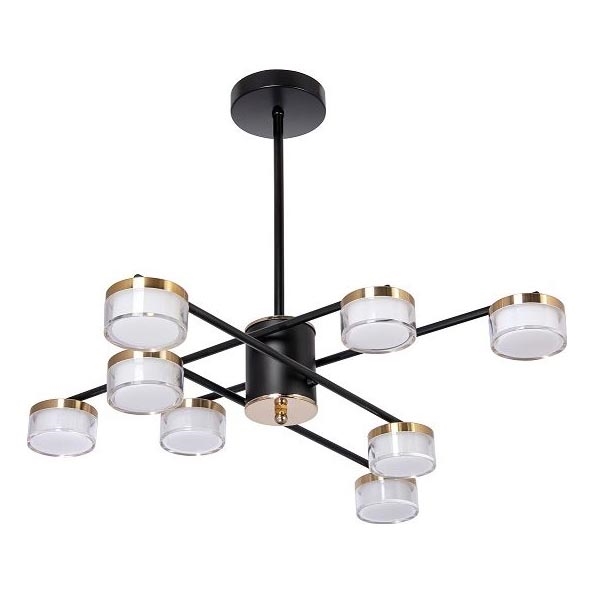Lampadario a sospensione con supporto rigido LED 8xLED/6W/230V 3000-6500K diametro 68 cm oro/nero