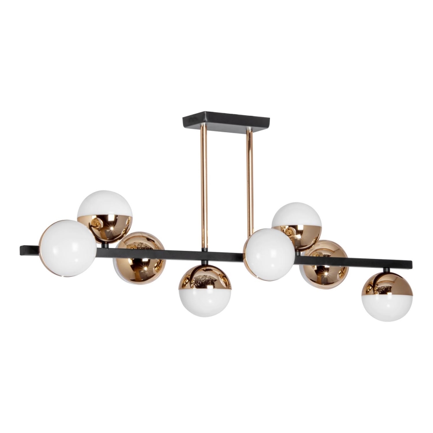 Lampadario a sospensione con supporto rigido LED 8xLED/7W/230V oro/nero