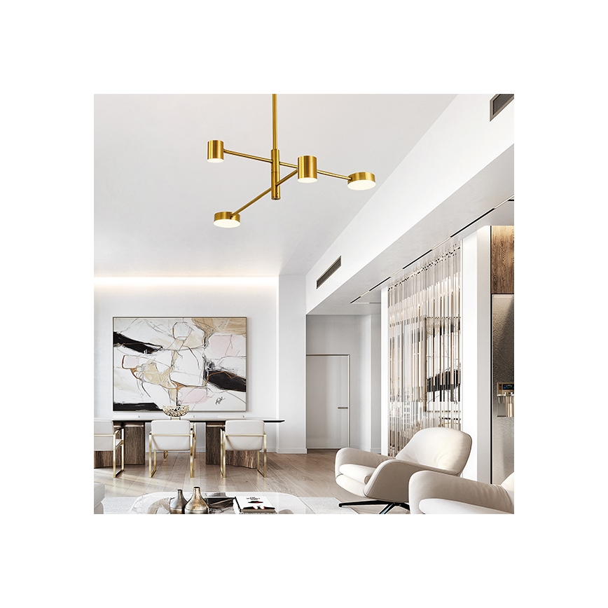 Lampadario a sospensione con supporto rigido LED LED/24W/230V 3000K oro