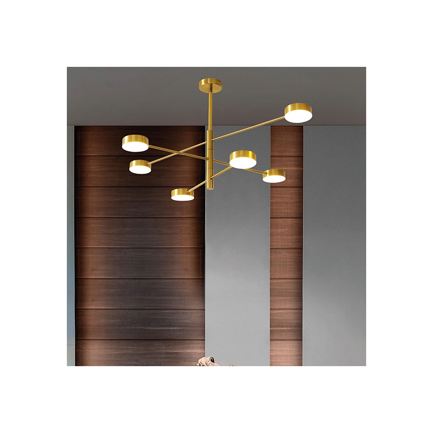 Lampadario a sospensione con supporto rigido LED LED/30W/230V 3000K oro