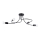 Lampadario a sospensione con supporto rigido LEVAR 4xE27/15W/230V nero