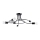 Lampadario a sospensione con supporto rigido LEVAR 6xE27/15W/230V nero