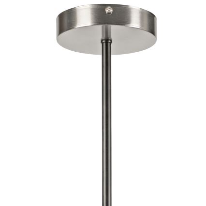 Lampadario a sospensione con supporto rigido LILOU 6xE14/5W/230V cromo opaco/fumé
