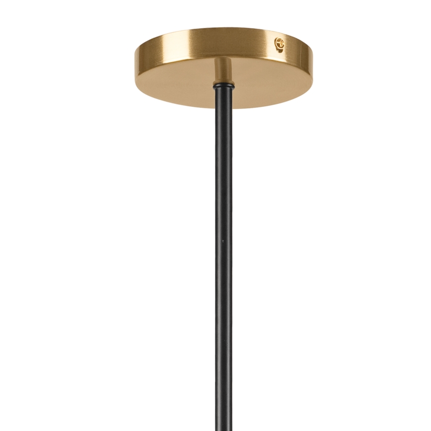 Lampadario a sospensione con supporto rigido LILOU 6xE14/5W/230V oro/nero/fumé beige