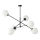 Lampadario a sospensione con supporto rigido LINEAR 6xE14/10W/230V nero/bianco