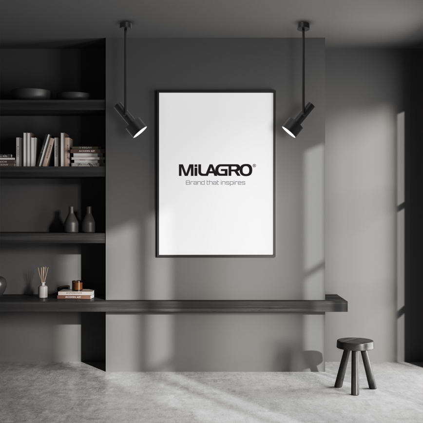 Lampadario a sospensione con supporto rigido LINTERNA 1xGX53/12W/230V nero