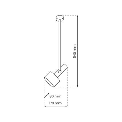 Lampadario a sospensione con supporto rigido LINTERNA 1xGX53/12W/230V nero