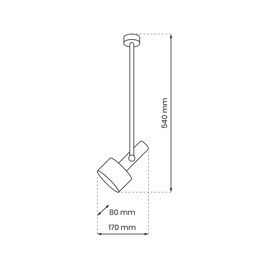 Lampadario a sospensione con supporto rigido LINTERNA 1xGX53/12W/230V nero