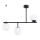Lampadario a sospensione con supporto rigido LUNA 3xE14/10W/230V nero
