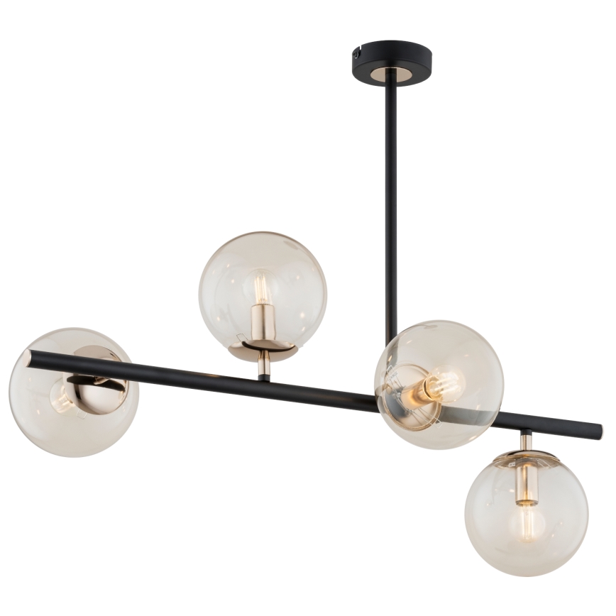 Lampadario a sospensione con supporto rigido LURO 4xE14/40W/230V