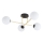 Lampadario a sospensione con supporto rigido MAGNUM 4xE14/10W/230V bianco/oro/nero