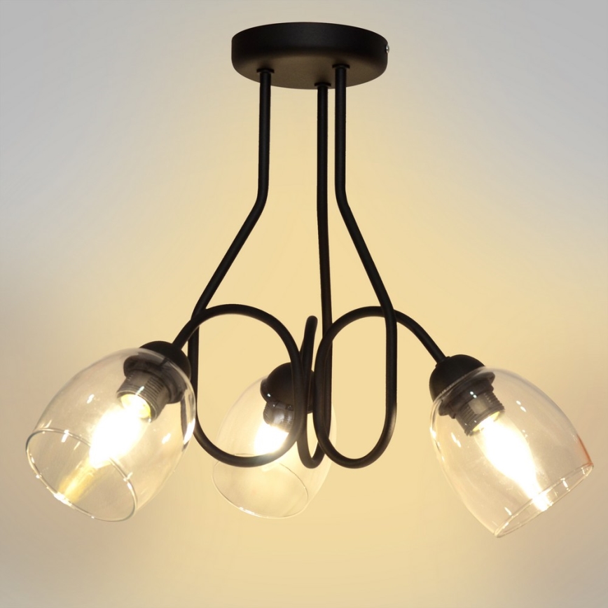 Lampadario a sospensione con supporto rigido MARIETTA 3xE27/15W/230V