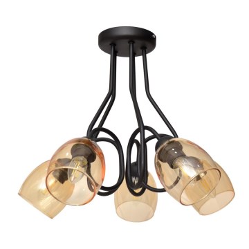 Lampadario a sospensione con supporto rigido MARIETTA 5xE27/15W/230V