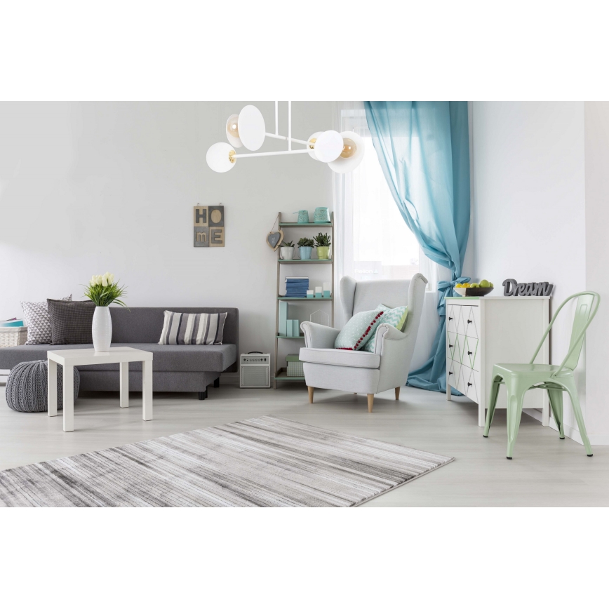 Lampadario a sospensione con supporto rigido MINERVA 2xE27/15W + 2xE14/10W/230V bianco