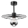 Lampadario a sospensione con supporto rigido MONTANA 1xE27/15W/230V diametro 30 cm nero