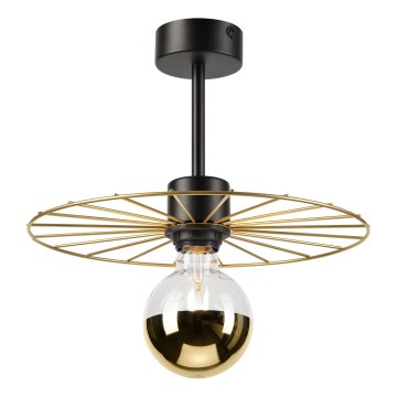 Lampadario a sospensione con supporto rigido MONTANA 1xE27/15W/230V diametro 30 cm oro/nero