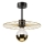 Lampadario a sospensione con supporto rigido MONTANA 1xE27/15W/230V diametro 30 cm oro/nero