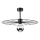 Lampadario a sospensione con supporto rigido MONTANA 1xE27/15W/230V diametro 45 cm nero