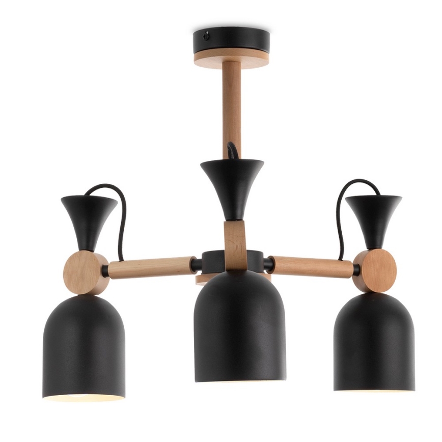Lampadario a sospensione con supporto rigido MONTE 3xE27/60W/230V