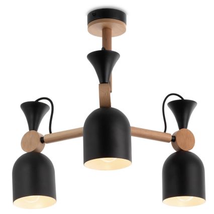 Lampadario a sospensione con supporto rigido MONTE 3xE27/60W/230V