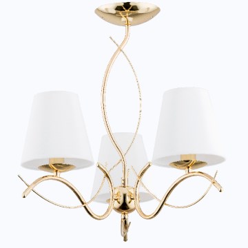 Lampadario a sospensione con supporto rigido MONZA 3xE14/10W/230V oro