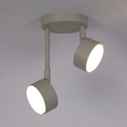 Lampadario a sospensione con supporto rigido NEMO 2xGX53/12W/230V beige