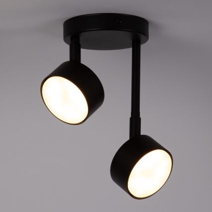 Lampadario a sospensione con supporto rigido NEMO 2xGX53/12W/230V nero