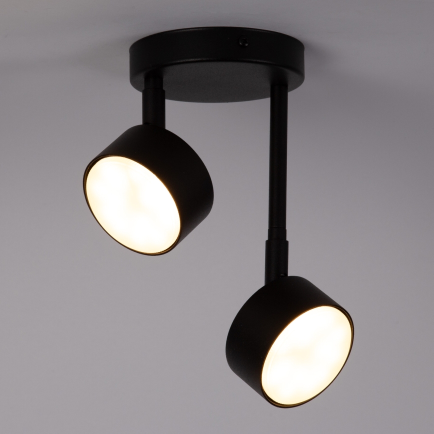 Lampadario a sospensione con supporto rigido NEMO 2xGX53/12W/230V nero