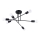 Lampadario a sospensione con supporto rigido NORAH 6xE27/15W/230V nero