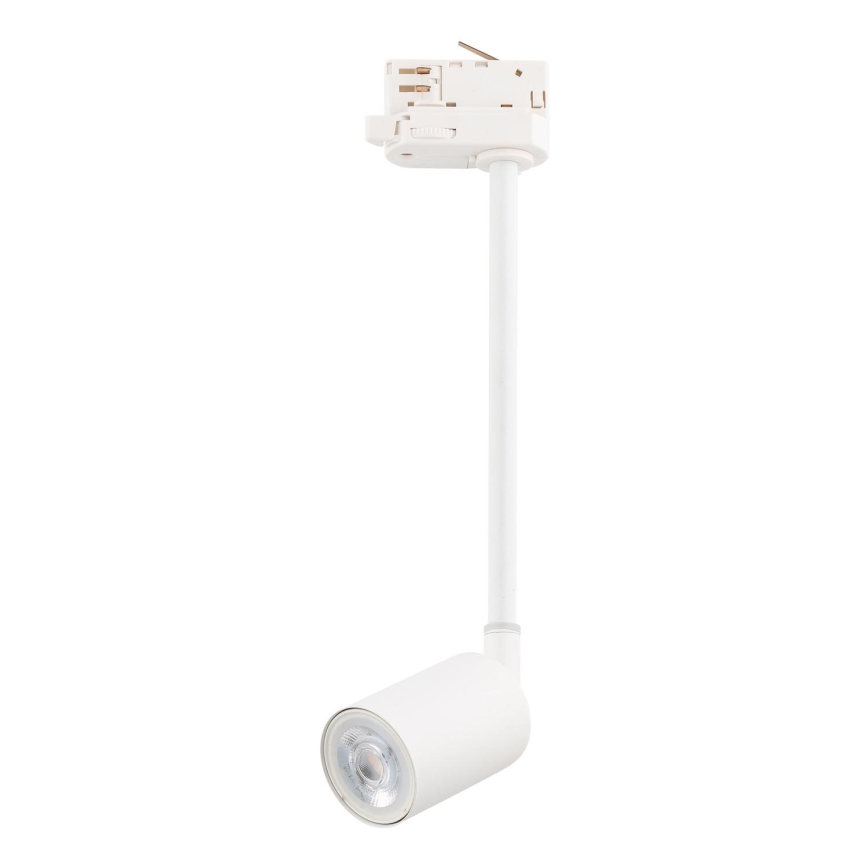 Lampadario a sospensione con supporto rigido per sistema a binario trifase TOP 1xGU10/8W/230V bianco