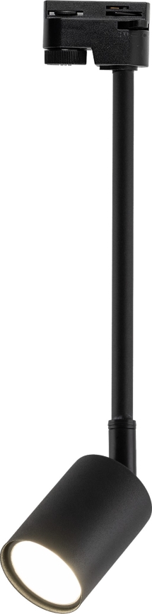 Lampadario a sospensione con supporto rigido per sistema ferroviario monofase TOP 1xGU10/10W/230V nero