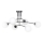 Lampadario a sospensione con supporto rigido PREGOS 6xE14/10W/230V nero/bianco