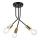 Lampadario a sospensione con supporto rigido PRIYA 3xE27/15W/230V nero