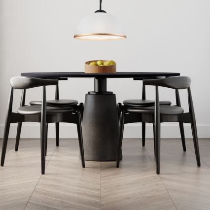 Lampadario a sospensione con supporto rigido RETRO 1xE27/60W/230V nero