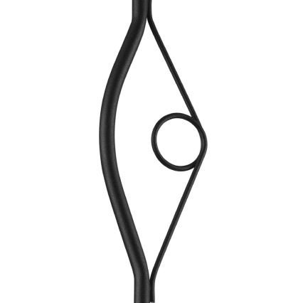 Lampadario a sospensione con supporto rigido RETRO 1xE27/60W/230V nero