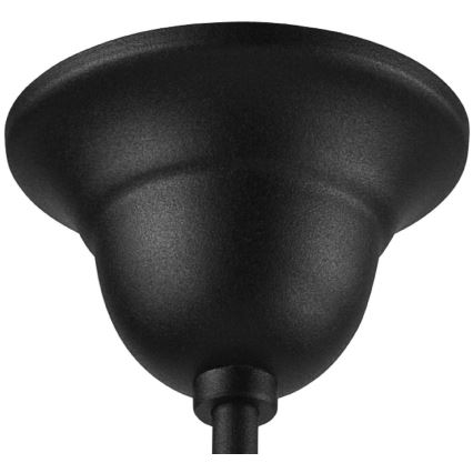 Lampadario a sospensione con supporto rigido RETRO 1xE27/60W/230V nero