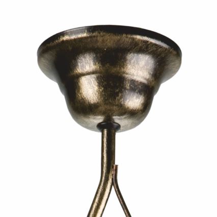 Lampadario a sospensione con supporto rigido RETRO 1xE27/60W/230V patina nera