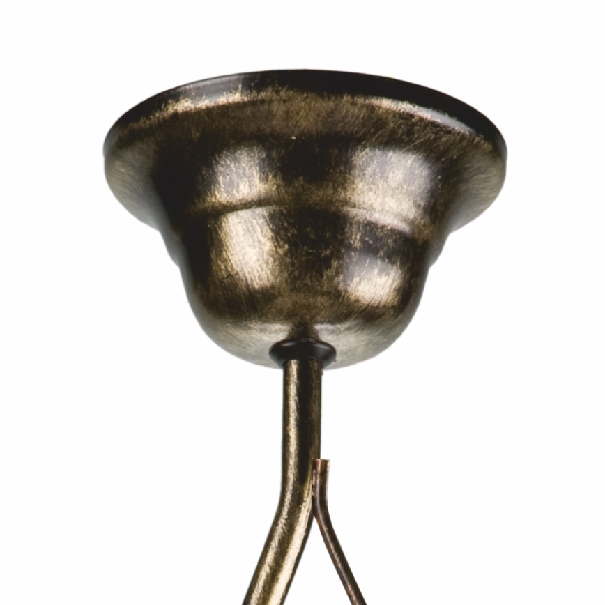 Lampadario a sospensione con supporto rigido RETRO 1xE27/60W/230V patina nera