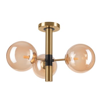 Lampadario a sospensione con supporto rigido ROLLO 3xG9/5W/230V oro/fumé beige