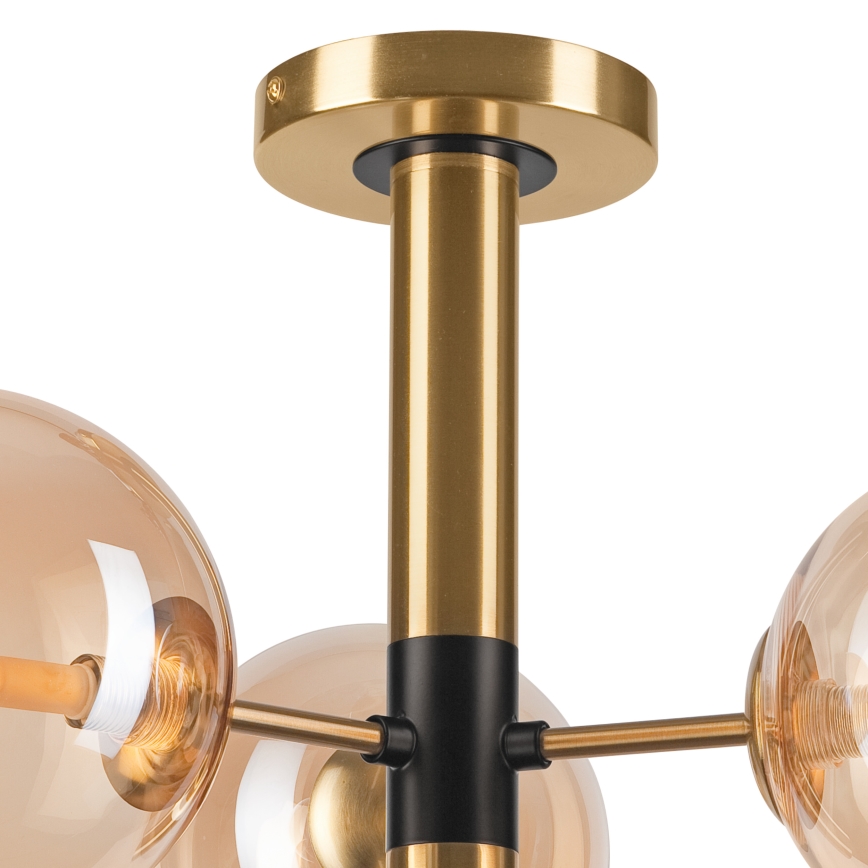 Lampadario a sospensione con supporto rigido ROLLO 3xG9/5W/230V oro/fumé beige