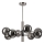 Lampadario a sospensione con supporto rigido ROLLO 8xE14/5W/230V cromo opaco/fumé