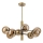 Lampadario a sospensione con supporto rigido ROLLO 8xE14/5W/230V oro/fumé beige