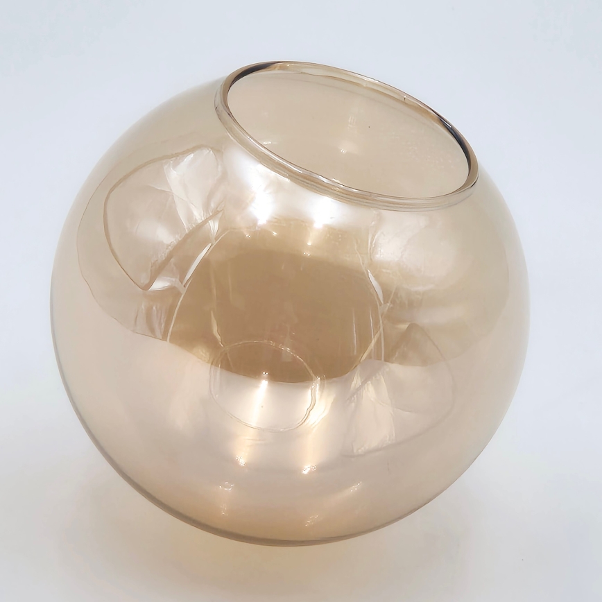 Lampadario a sospensione con supporto rigido ROLLO 8xE14/5W/230V oro/fumé beige