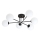 Lampadario a sospensione con supporto rigido ROMA 6xE14/10W/230V nero/bianco