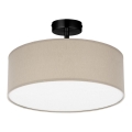 Lampadario a sospensione con supporto rigido RONDO 4xE27/15W/230V diametro 40 cm beige