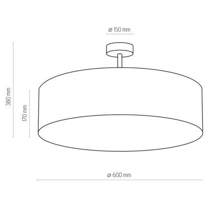 Lampadario a sospensione con supporto rigido RONDO 4xE27/15W/230V diametro 60 cm beige