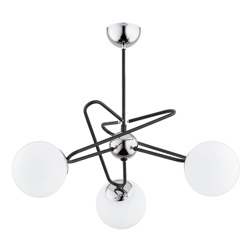 Lampadario a sospensione con supporto rigido SAGITO 3xE14/10W/230V cromo