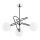 Lampadario a sospensione con supporto rigido SAGITO 3xE14/10W/230V cromo