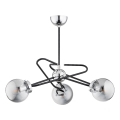 Lampadario a sospensione con supporto rigido SAGITO 3xE14/10W/230V cromo lucido